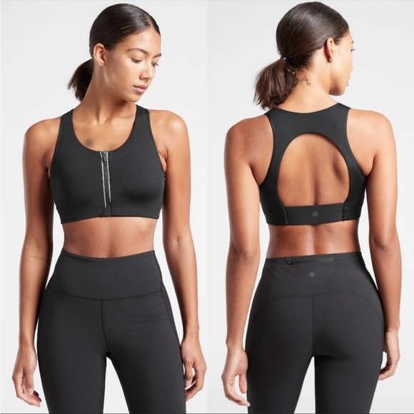 Athleta Other - NWT Athleta Black Zip Along A-C Bra Black